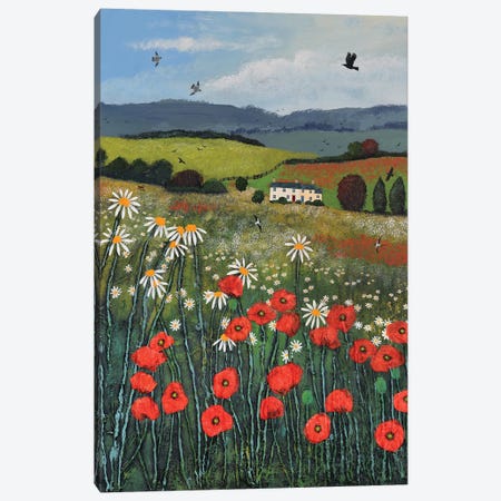 Where The Poppies Grow Canvas Print #JOG114} by Jo Grundy Canvas Art