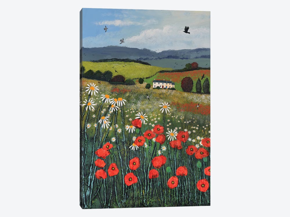 Where The Poppies Grow by Jo Grundy 1-piece Canvas Art