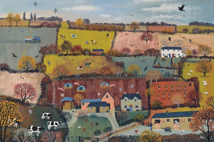 Autumn Farm by Jo Grundy wall art