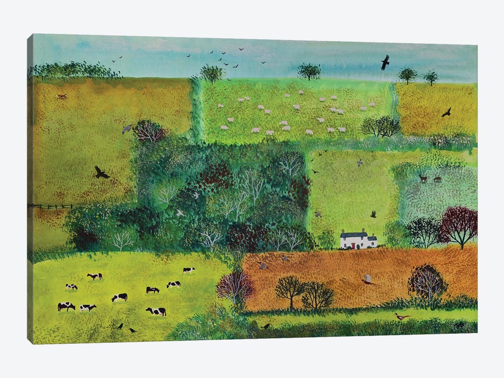 Cottage In The Fields by Jo Grundy 1-piece Art Print