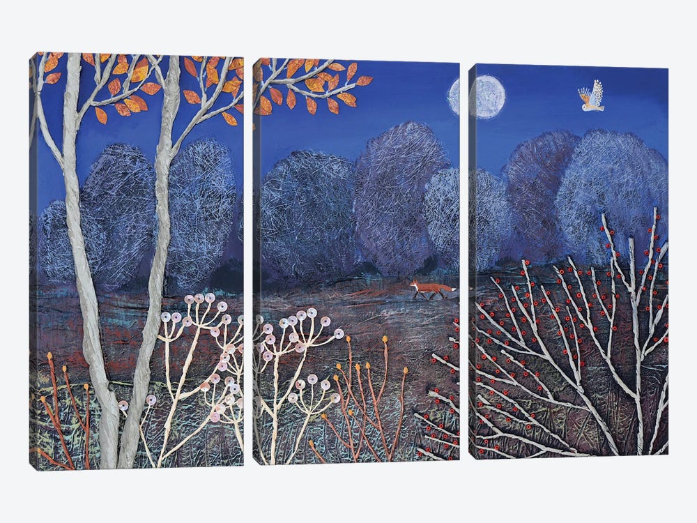 Autumn Moon by Jo Grundy 3-piece Art Print
