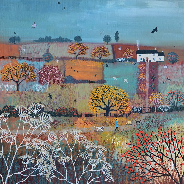 The Path To Autumn Cottage by Jo Grundy wall art