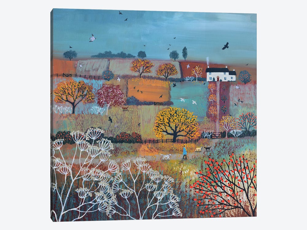 The Path To Autumn Cottage by Jo Grundy 1-piece Canvas Wall Art