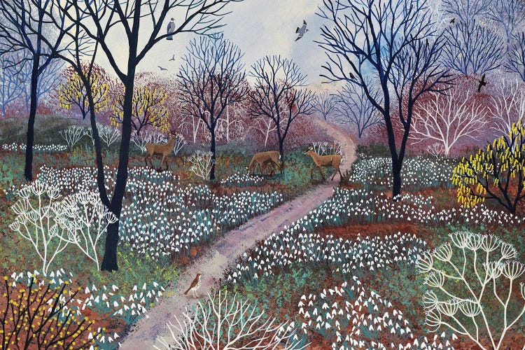 Through Carpets Of Snowdrops by Jo Grundy wall art