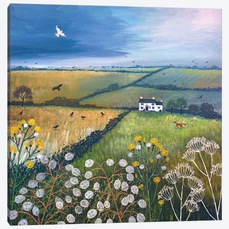 September Fields Canvas Print #JOG13} by Jo Grundy Canvas Wall Art