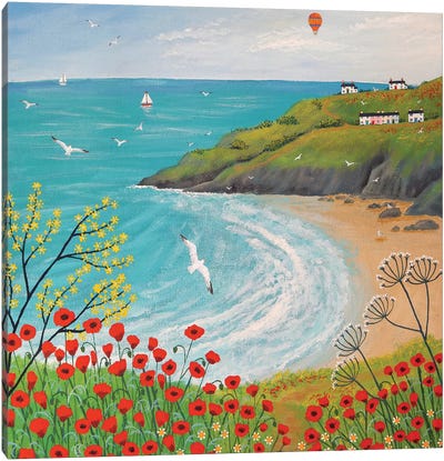 The Path To Poppy Bay Canvas Art Print - Jo Grundy