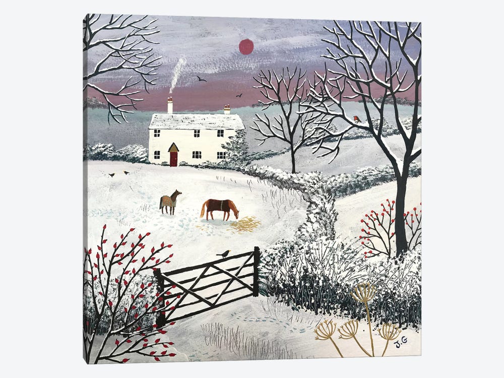 Winter Grazing by Jo Grundy 1-piece Art Print