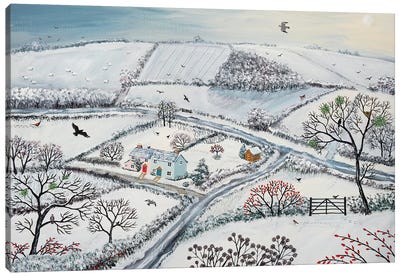 Winter Hills Canvas Art Print - Snowscape Art