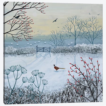 Snowy Morning Canvas Print #JOG28} by Jo Grundy Art Print