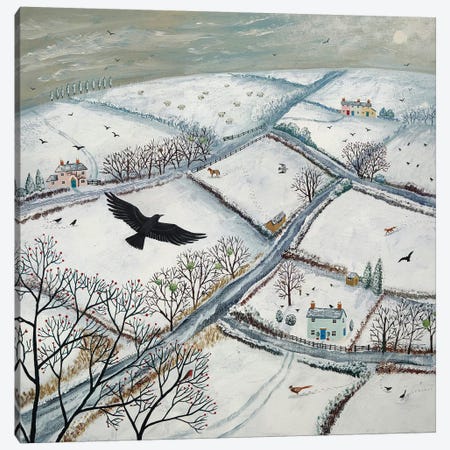 As The Crow Flies Canvas Print #JOG2} by Jo Grundy Art Print