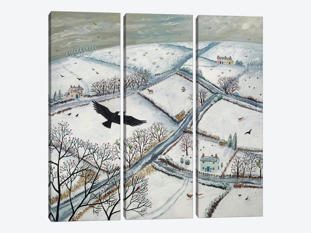 As The Crow Flies by Jo Grundy 3-piece Canvas Art Print
