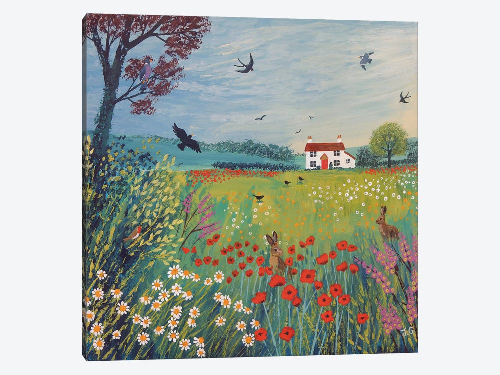 The House By Summer Meadow by Jo Grundy 1-piece Canvas Print