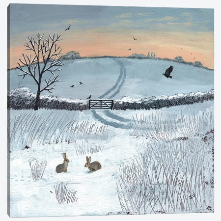 Winter Dawn Canvas Print #JOG35} by Jo Grundy Art Print