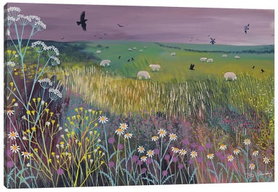 Meadow Breeze Canvas Art Print - Garden & Floral Landscape Art