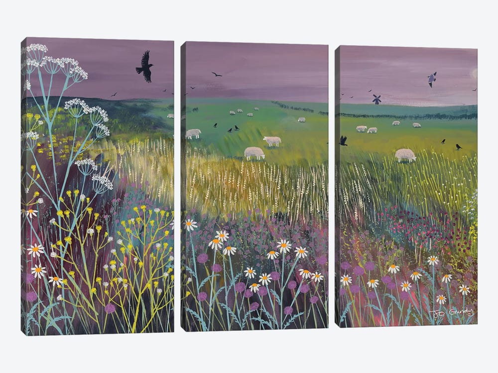 Meadow Breeze by Jo Grundy 3-piece Art Print