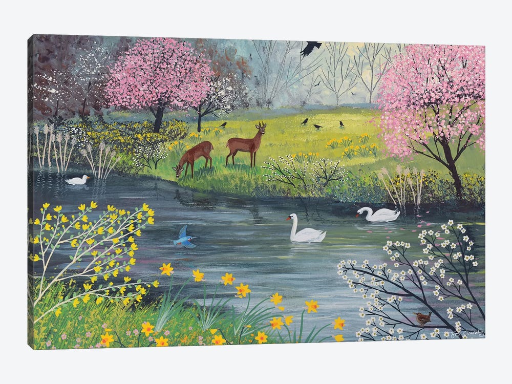 By Spring River by Jo Grundy 1-piece Art Print