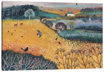 Harvest Home Canvas Art Print - Folk Art
