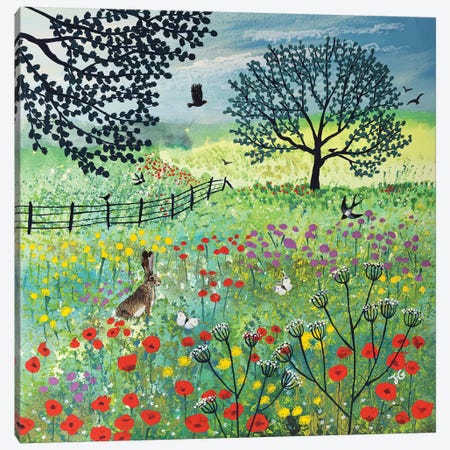 In Summer Meadow Canvas Print #JOG47} by Jo Grundy Canvas Art