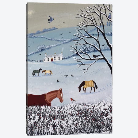 Over Snowy Hedge Canvas Print #JOG52} by Jo Grundy Canvas Artwork