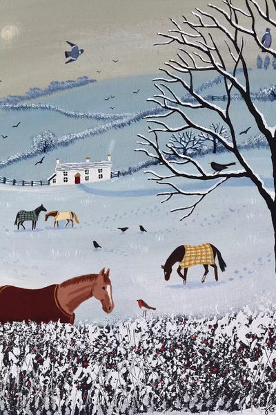 Jo Grundy: Over Snowy Hedge by Jo Grundy