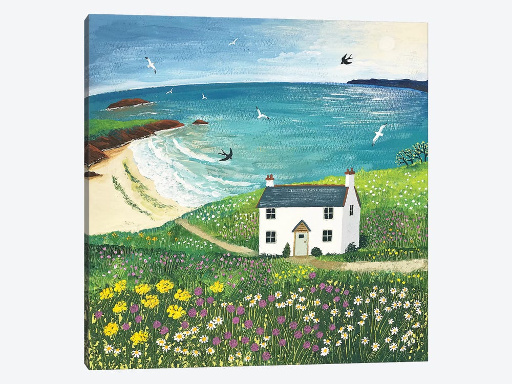 Seaside Cottage by Jo Grundy 1-piece Canvas Print