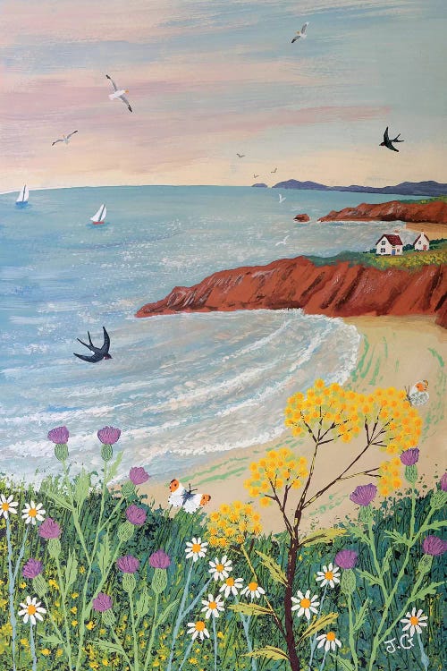 By Red Cliff Bay by Jo Grundy wall art