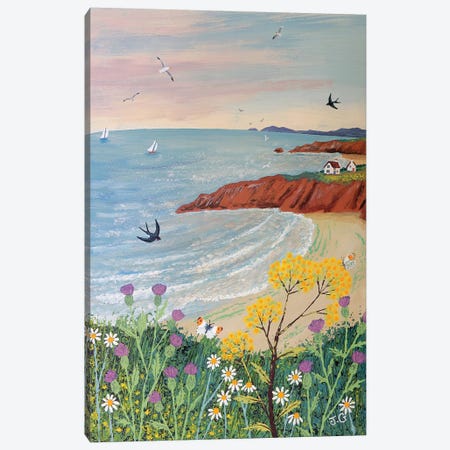 By Red Cliff Bay Canvas Print #JOG59} by Jo Grundy Canvas Artwork