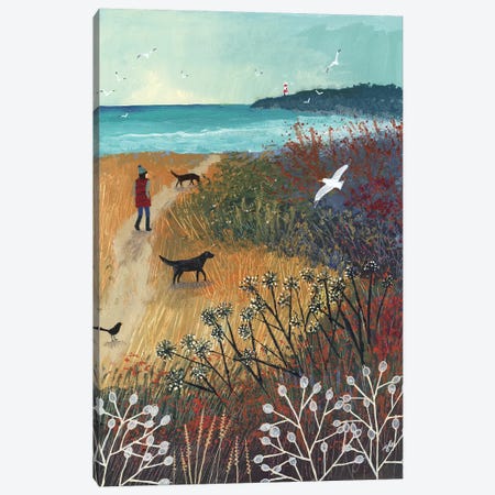 Walk To The Sea Canvas Print #JOG63} by Jo Grundy Canvas Art Print