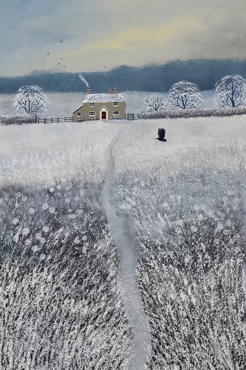 The Path To Winter Cottage by Jo Grundy wall art