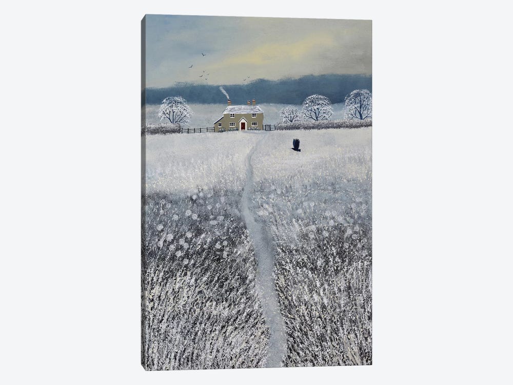 The Path To Winter Cottage by Jo Grundy 1-piece Art Print