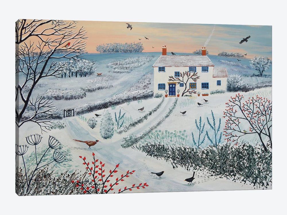 Cottage By Winter Common by Jo Grundy 1-piece Art Print