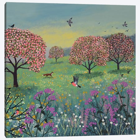 Blossom Meadow Canvas Print #JOG70} by Jo Grundy Canvas Wall Art