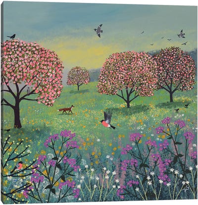 Blossom Meadow Canvas Art Print - Jo Grundy