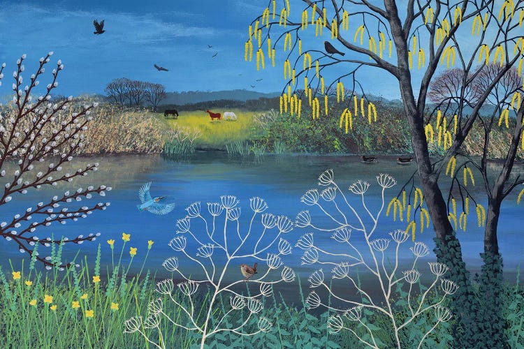 Kingfisher Blue by Jo Grundy wall art