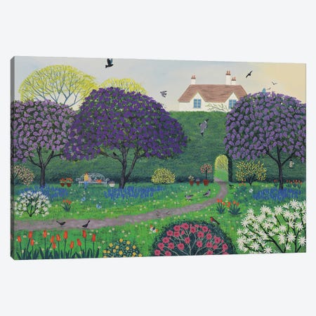 Under The Lilacs Canvas Print #JOG76} by Jo Grundy Canvas Art Print