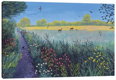 Down Summer Lane Canvas Art Print - Folk Art