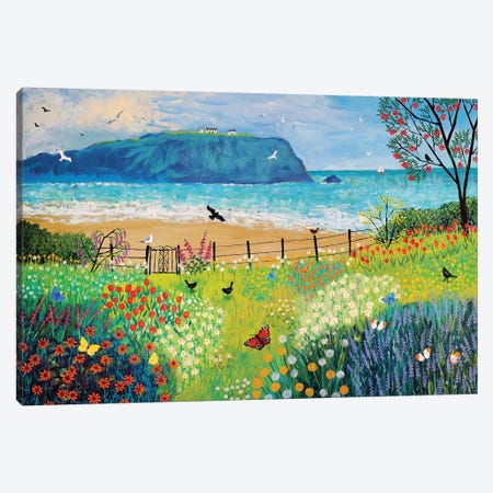 Garden Beside The Sea Canvas Print #JOG7} by Jo Grundy Canvas Wall Art