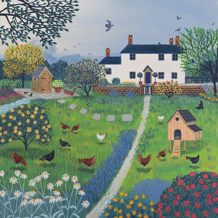 The Hen House by Jo Grundy wall art