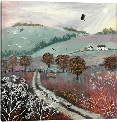 Autumn Dusk Canvas Art Print - Countryside Art