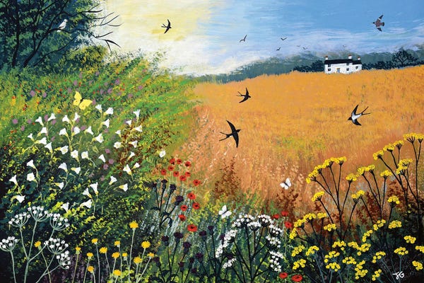 Jo Grundy: Harvest Swallows by Jo Grundy