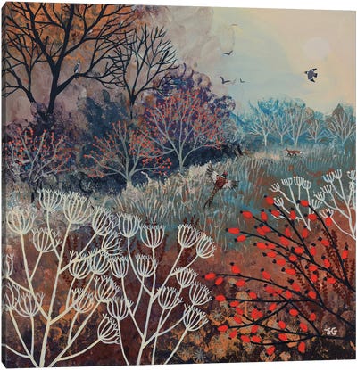 Autumn Flight Canvas Art Print - Pheasant Art