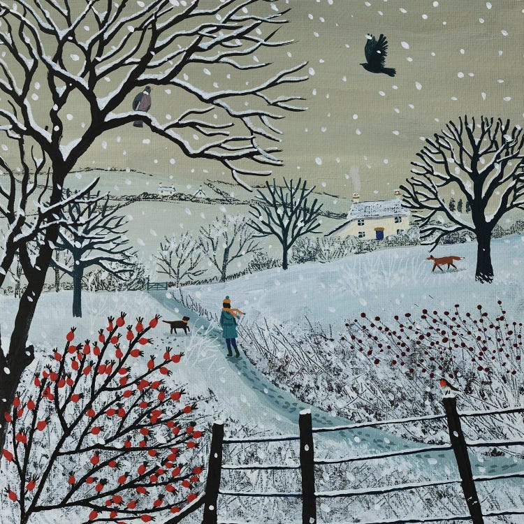 A Snowy Walk by Jo Grundy wall art