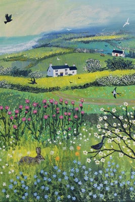 Nestled In The Meadow Canvas Wall Art by Jo Grundy | iCanvas