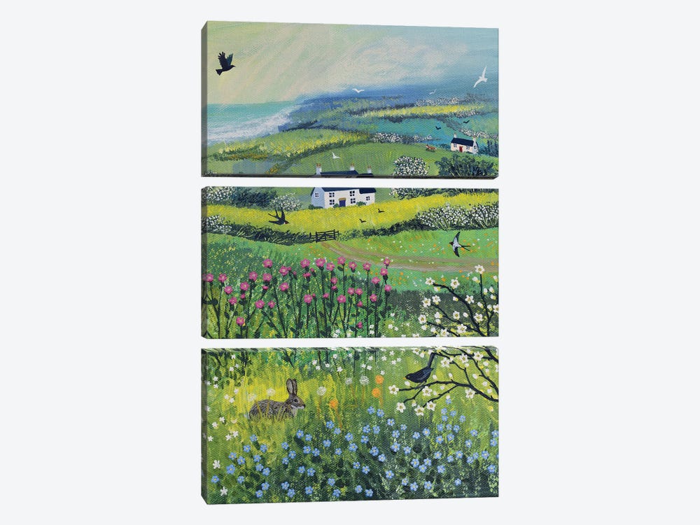 Nestled In The Meadow by Jo Grundy 3-piece Art Print