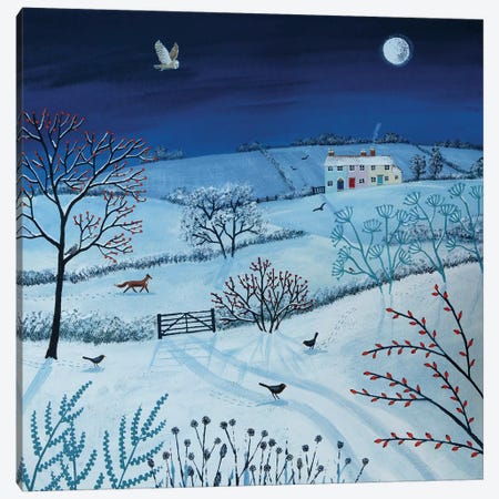 One Snowy Night Canvas Print #JOG9} by Jo Grundy Art Print