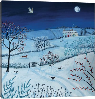 One Snowy Night Canvas Art Print - Jo Grundy