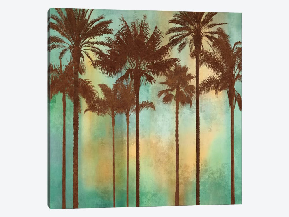 Aqua Palms II by John Seba 1-piece Canvas Print
