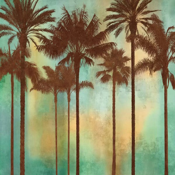 John Seba: Aqua Palms II by John Seba