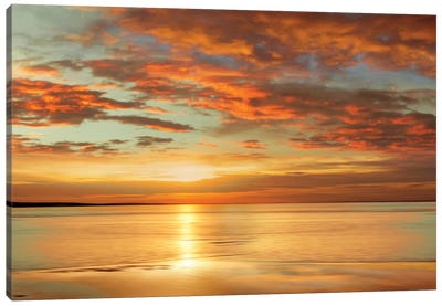 Sunlit Canvas Art Print - Lake & Ocean Sunrise & Sunset Art