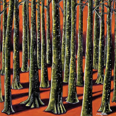 Orange Forest by Joachim Mcmillan framed canvas print